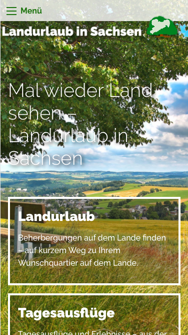 smartWapp – Website Landurlaub in Sachsen